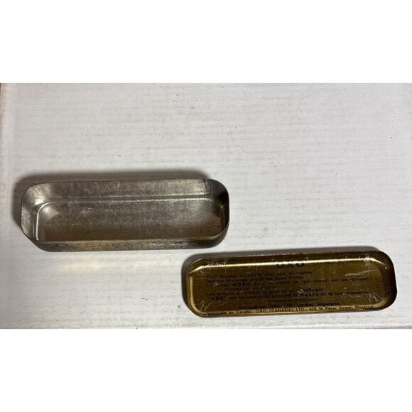 Vintage OXO Cubes Tin Box Red & Gold Retro Advertising Design - Picture 6 of 10